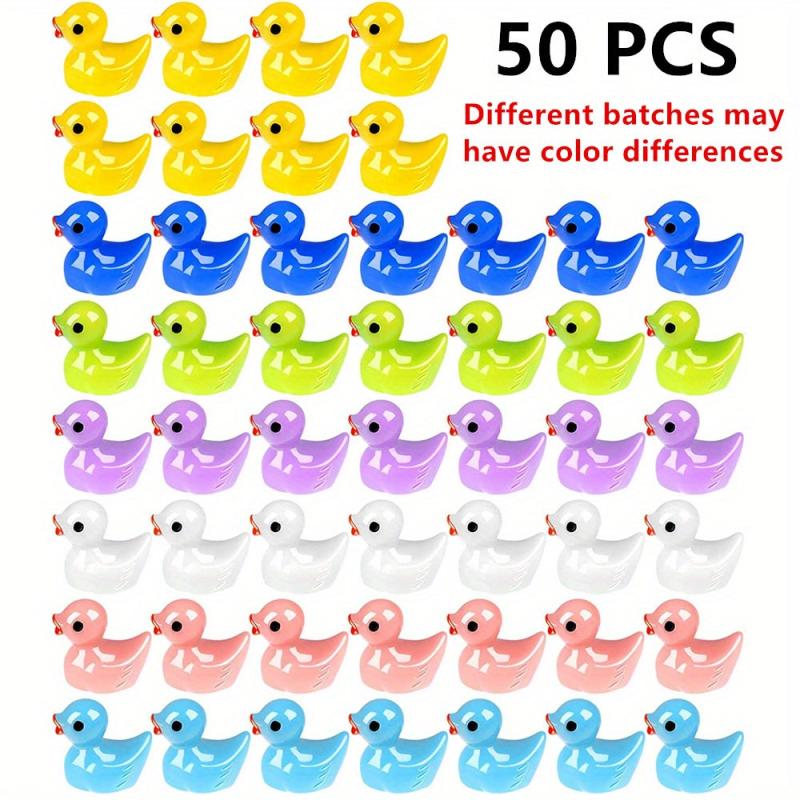 Mini Resin Ducks for Slime Charms DIY Craft Micro Landscape Garden Dollhouse