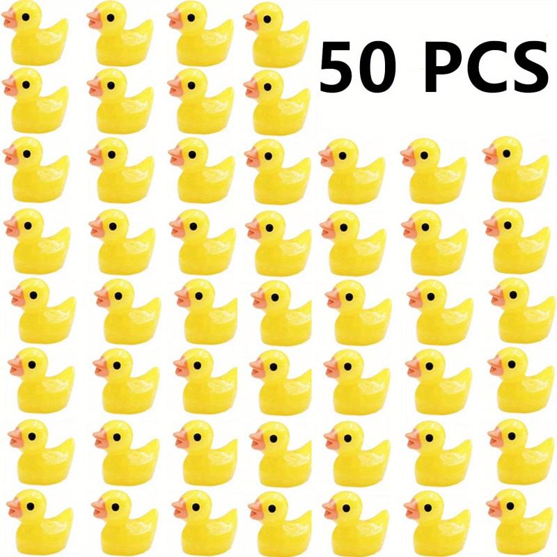 Mini Resin Ducks for Slime Charms DIY Craft Micro Landscape Garden Dollhouse