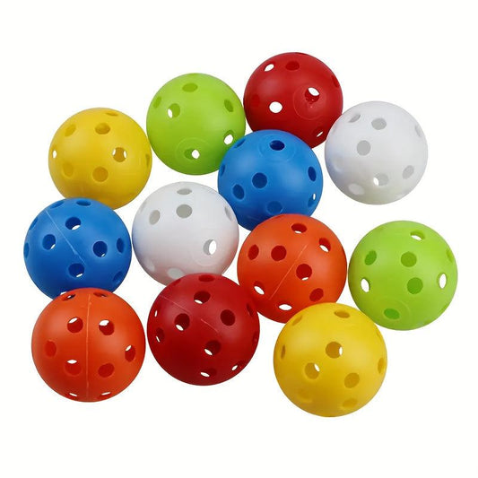 10pcs Golf Ball Practice Ball Indoor/Outdoor Plastic Swing Training
