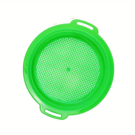 1pc Sand Sifters Sieves 8 6in Shark Tooth Sifters Handles Beach Green