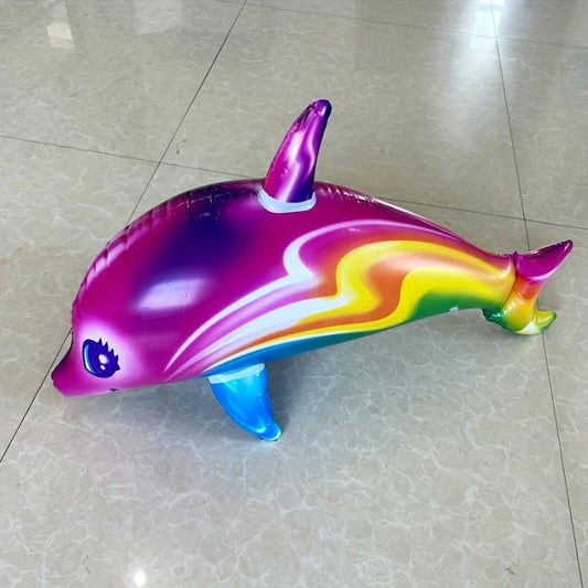 Multicolor Inflatable Dolphin Large Water Party Toy