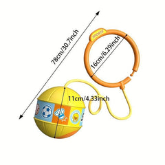 Kids Luminous Bouncing Ball Night Light Flashing Foot Hoop Swing Ball