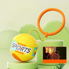 Kids Luminous Bouncing Ball Night Light Flashing Foot Hoop Swing Ball