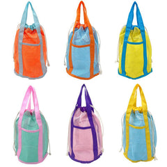 Large Mesh Beach Bag Tote Bucket Net Bag Beach Toy Storage Bag