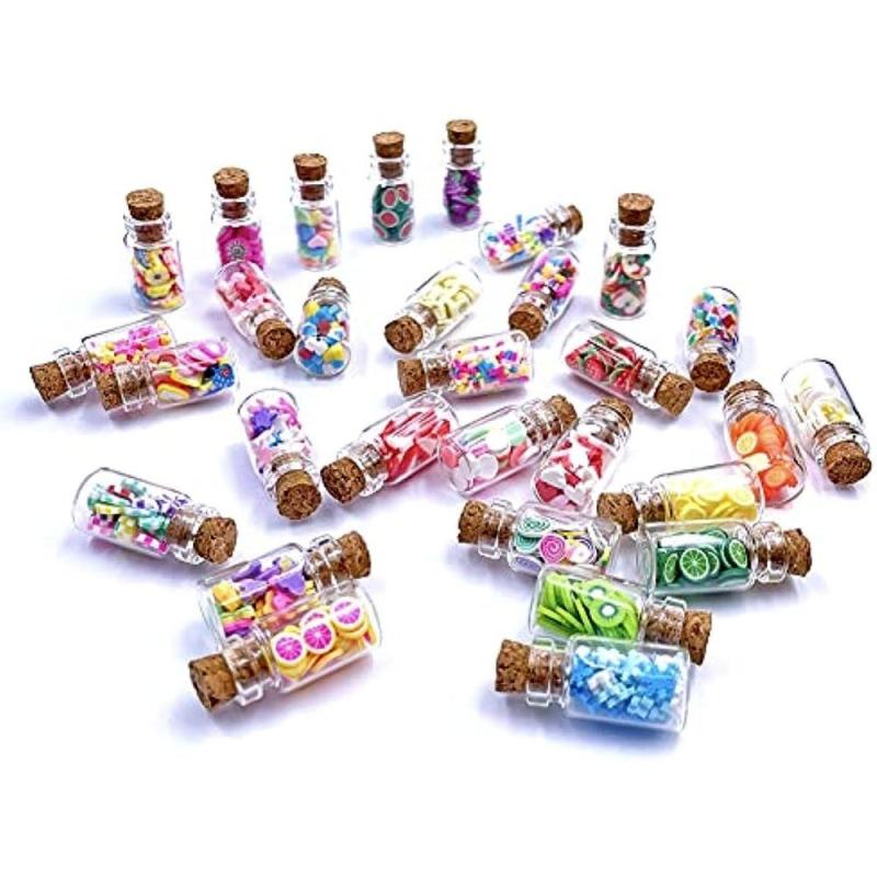 30pcs Dollhouse Food Jar Glass Bottle 1 12 Pretend Play Toy Doll House Kitchen