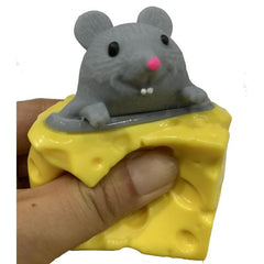 Squeeze Mouse Toy Cheese Cup Fun Fidget Toy for Kids & Adults