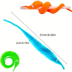 6pcs Magic Worms Toy On String Party Gift Carnival Christmas Gift