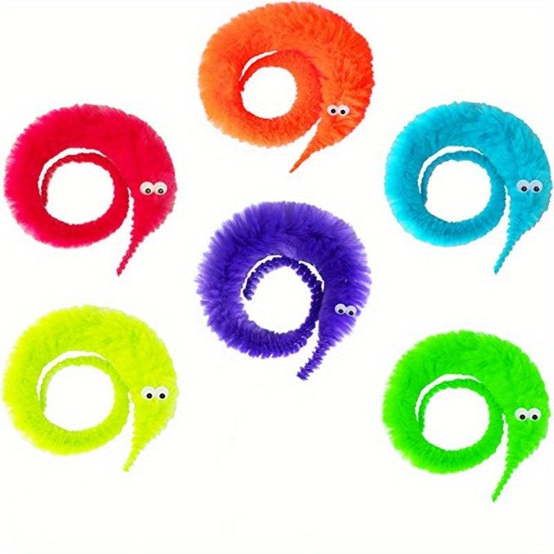 6pcs Magic Worms Toy On String Party Gift Carnival Christmas Gift