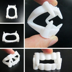 3pcs Denture Props Horror Vampires Threat Toys