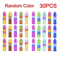 Pop Fidget Toy Keychain Bulk Pack - Stress Relief Hand Toys Set
