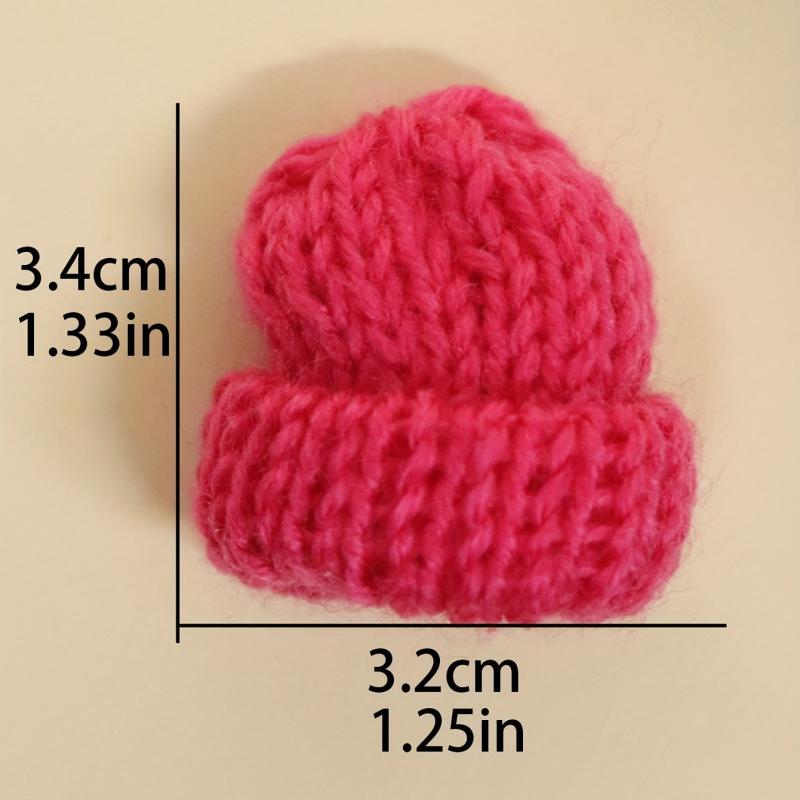 5pcs Mini Woolen Hair Accessories Doll Milk Tea Bottle Knitted Finger Caps