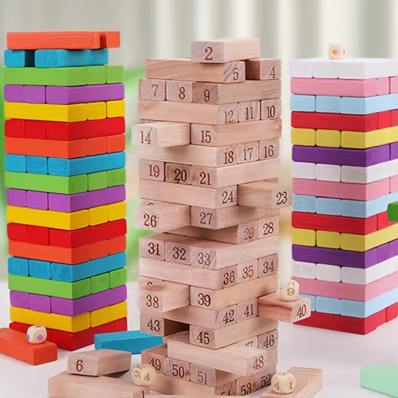 Jenga Classic Game With Hardwood Blocks Stacking Tower Game