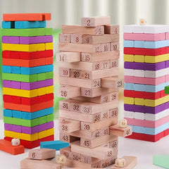 Jenga Classic Game With Hardwood Blocks Stacking Tower Game
