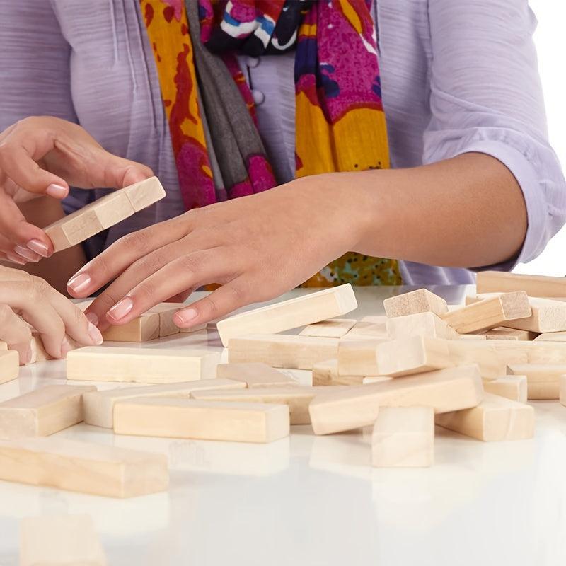 Jenga Classic Game With Hardwood Blocks Stacking Tower Game