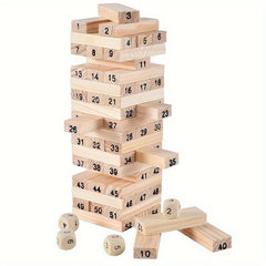 Jenga Classic Game With Hardwood Blocks Stacking Tower Game