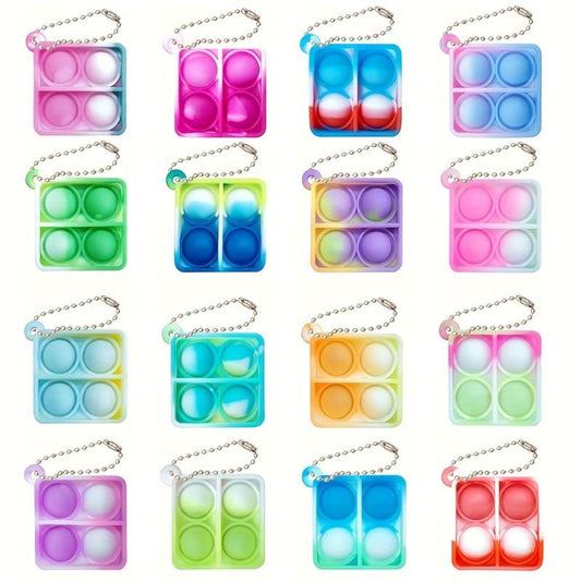 40Pcs 24Pcs Mini Pop Fidget Toy Pack Kit Keychain Stress Relief Hand Toys