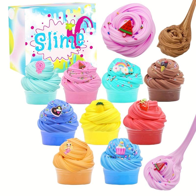 9pcs Colorful Butter Slime Kit Stress Relief Toys