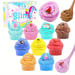 9pcs Colorful Butter Slime Kit Stress Relief Toys