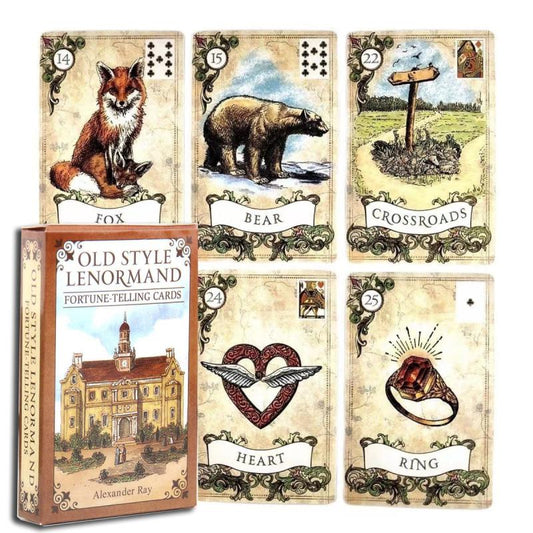 Vintage Lenormand Tarot Deck Oracle for Fortune Telling & Games
