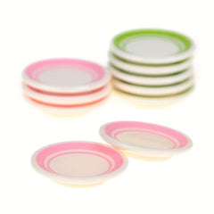 5pcs Mini Dinner Plates Dollhouse Scene Decoration