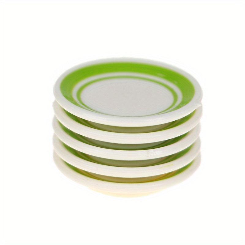 5pcs Mini Dinner Plates Dollhouse Scene Decoration
