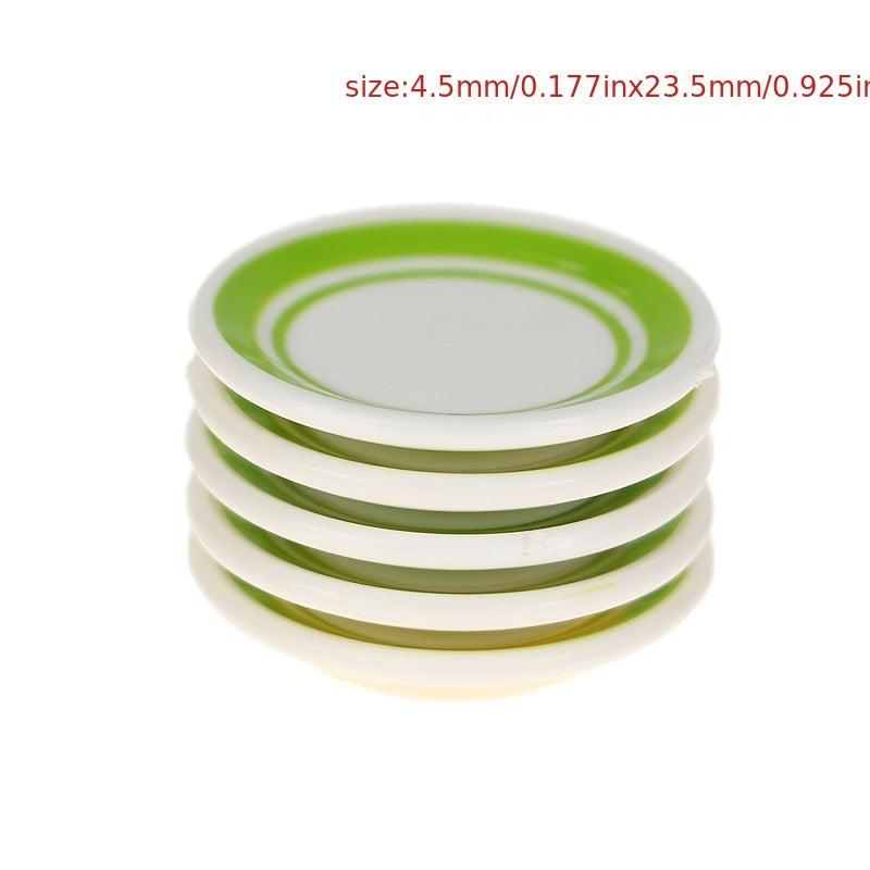 5pcs Mini Dinner Plates Dollhouse Scene Decoration