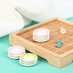 5pcs Mini Dinner Plates Dollhouse Scene Decoration