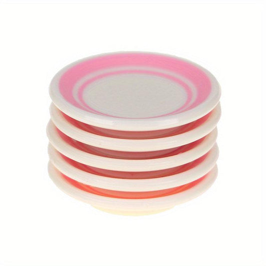 5pcs Mini Dinner Plates Dollhouse Scene Decoration