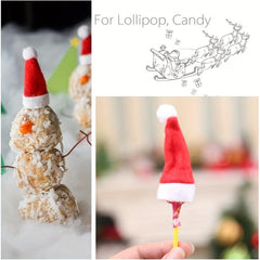 Mini Santa Hats Christmas Lollipop Hat Crafts for Decorations