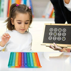 Rainbow Square Decompression Toys with 100 Number Tables