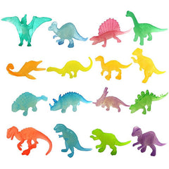 16pcs Mini Luminous Dinosaurs Glow In The Dark Dino Toys