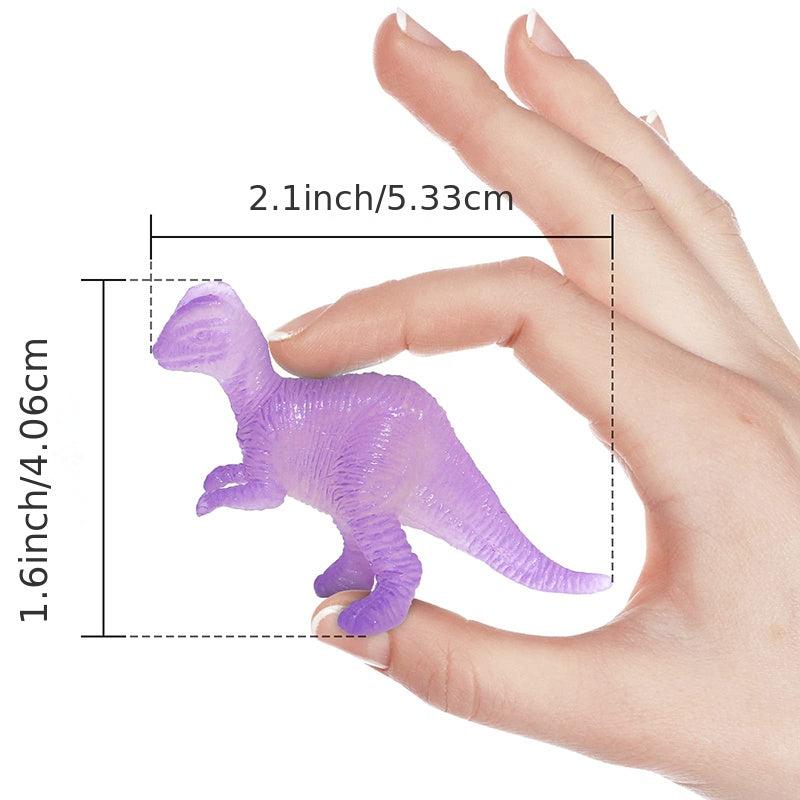 16pcs Mini Luminous Dinosaurs Glow In The Dark Dino Toys