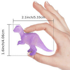 16pcs Mini Luminous Dinosaurs Glow In The Dark Dino Toys