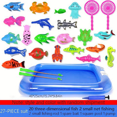 Kids Fishing Toy Pool Set Baby Magnetic Fishing Water Baby Summer Family