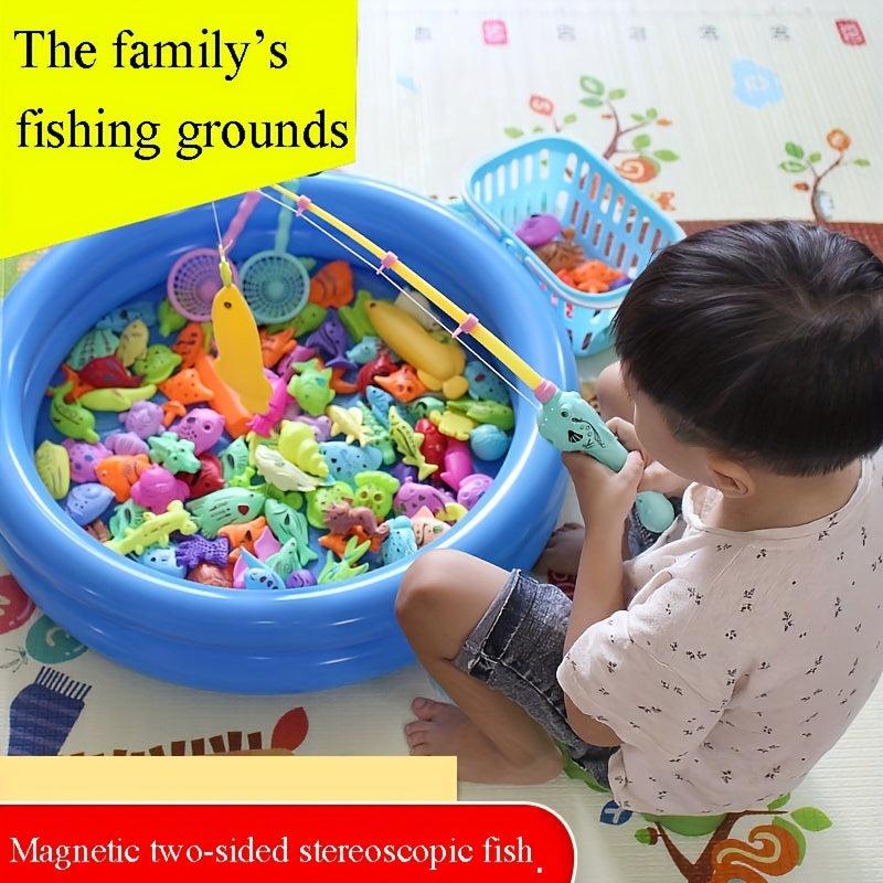 Kids Fishing Toy Pool Set Baby Magnetic Fishing Water Baby Summer Family