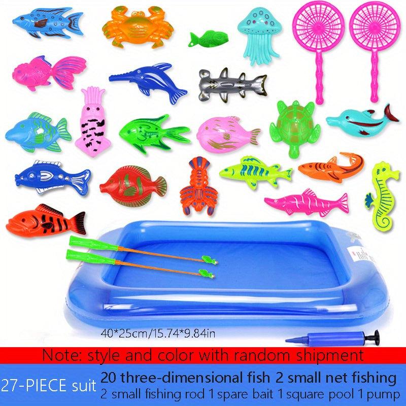 Kids Fishing Toy Pool Set Baby Magnetic Fishing Water Baby Summer Family