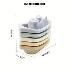 11pcs Floating Boats Bath Toys with Bathing Spoon - Toddler Birthday Gift