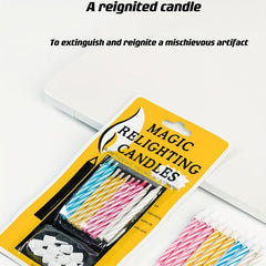 Unblowable Birthday Candle Fun Toy Joke Gift Cake Decor