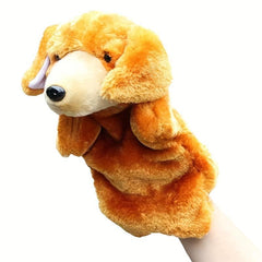 Yellow Dog Hand Puppet Plush Toy Parent Child Gift