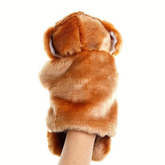 Yellow Dog Hand Puppet Plush Toy Parent Child Gift