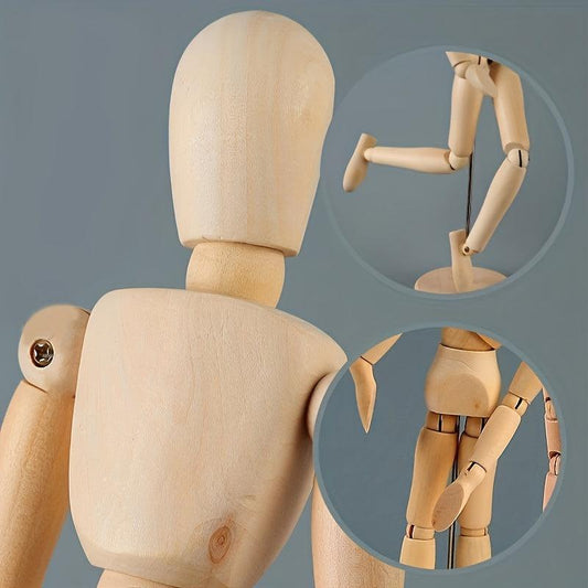 1pc Puppet Cartoon Tool Wooden Figure Sketch Movable Mannequin Joint Figure