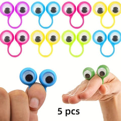 5pcs Eye Finger Puppets Wiggle Eyes Party Favors