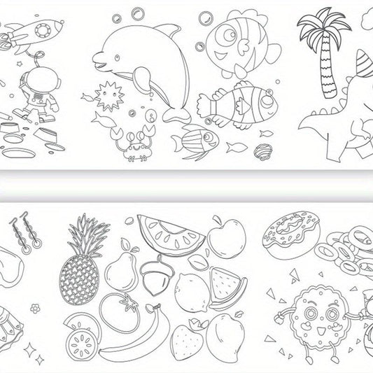 Kids Doodle Painting Roll DIY Painting Paper Roll Develop Imagination