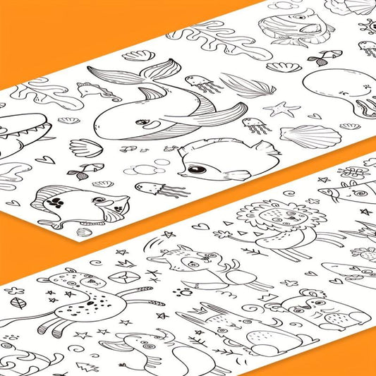 Kids Graffiti Scroll Coloring Paper
