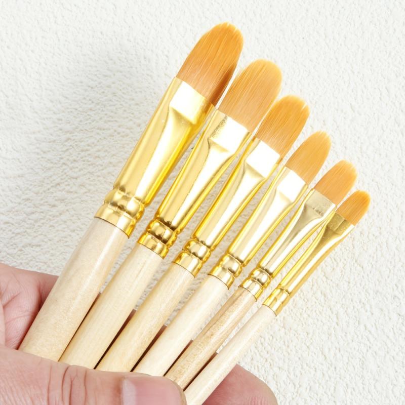 Yellow Painting Brush Acrylic Professional Beginner Student Brush