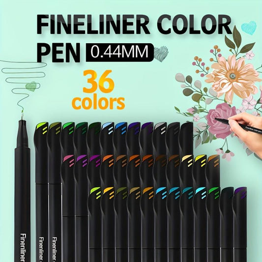 36 Colors Journal Planner Pens Fine Point Markers Porous Fineliner Pen