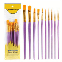 10pcs Painting Pen Watercolor Water Powder Brush Set