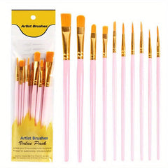10pcs Painting Pen Watercolor Water Powder Brush Set