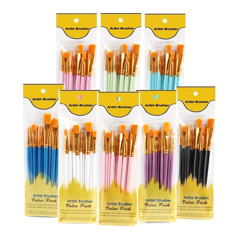 10pcs Painting Pen Watercolor Water Powder Brush Set