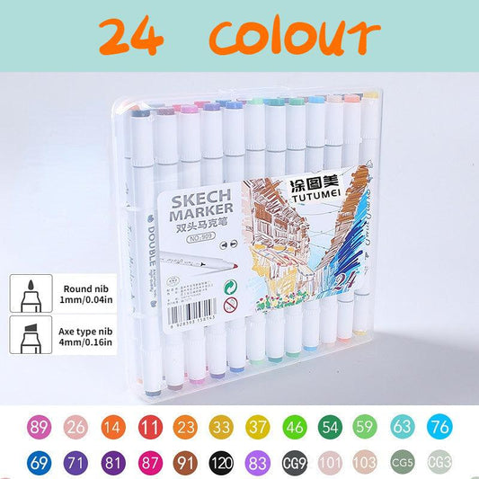 Kids' Double Headed Marker Pen Box Set - 12 18 24 36 Count